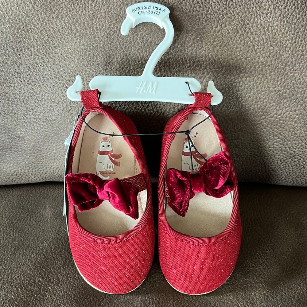 H&M Baby Girl Dark Red Ballet Flats